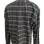 Chemise Polo Ralph Lauren Shirt XL Tartan Vert Rouge Écusson Polo Club Button