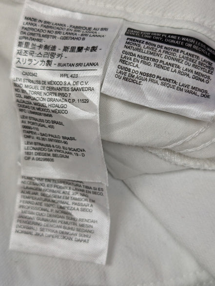 Jean Levi's 711 Skinny Femme Blanc Ultra Stretch Full White W30 L28 T42
