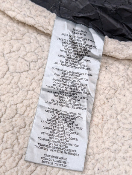 Veste Longue femme LEVI'S Noire Doublée Sherpa Fourrure - Taille XL