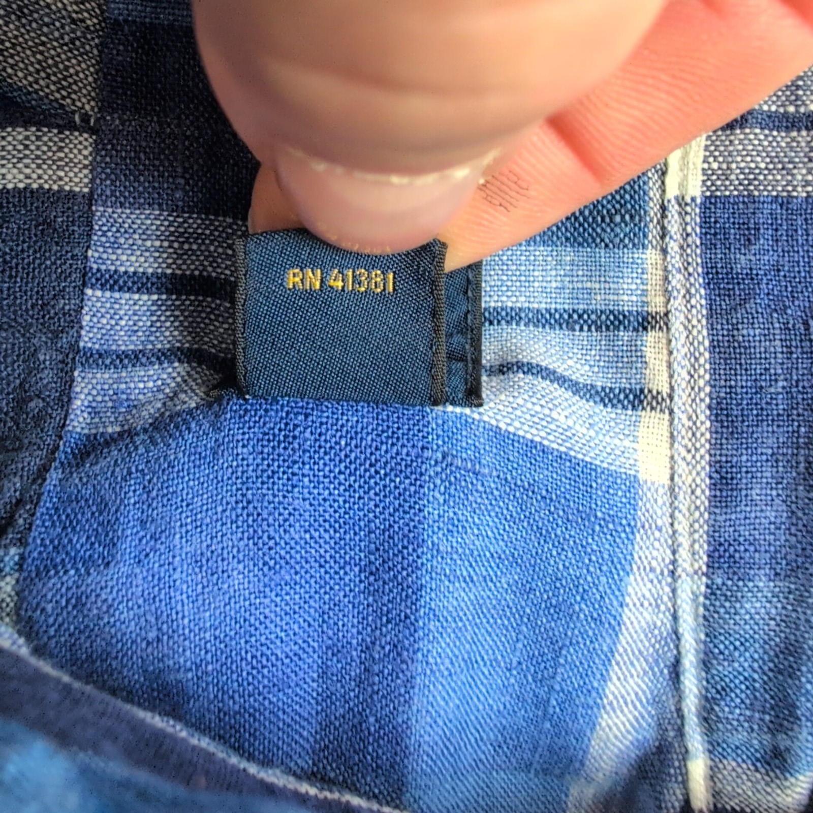 Chemise Ralph Lauren Lin S Carreaux Bleu Blanc Philippines manches longues
