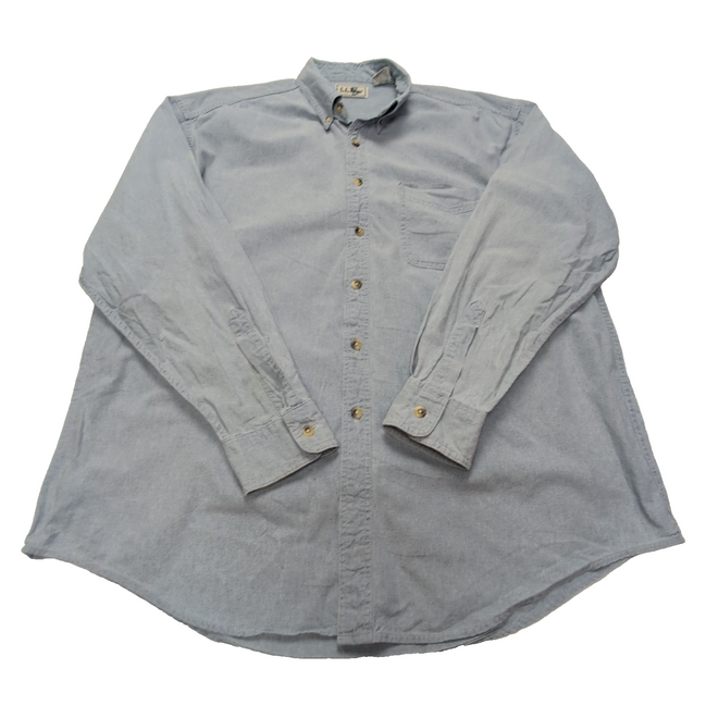 Chemise L.L. Bean bleue uni taille L #92e