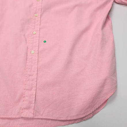 Chemise Ralph Lauren XL XXL Rose Pâle Classic Fit Coton Logo Marron