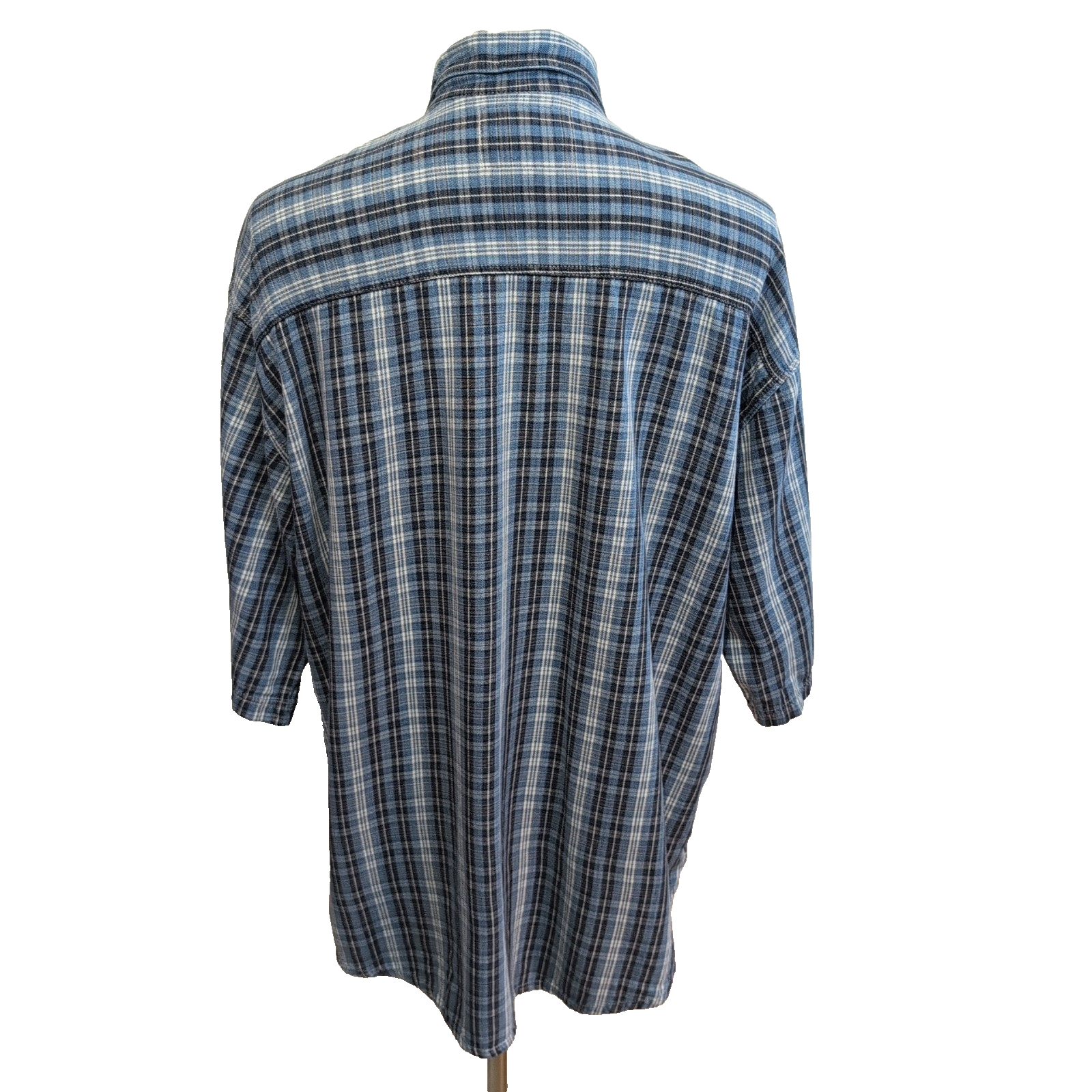 Chemise LEVI'S Homme XXL/3XL Bleue à Carreaux Boutons Métal Modèle Rare