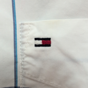Chemise Tommy Hilfiger blanche à grands carreaux bleus Custom Fit M