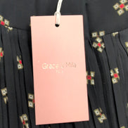 Mini Jupe Femme Grace & Mila Lucas Taille M Noire Plissée Dentelle Neuve