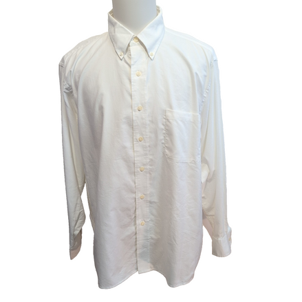 Chemise CHAPS Homme XL/XXL Blanche Manches Longues Matière Oxford