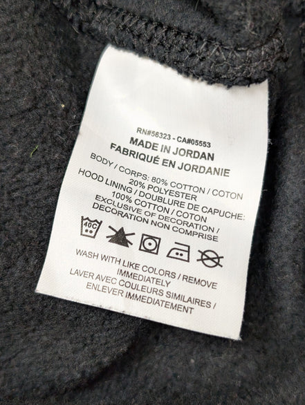 Sweat à Capuche Nike Noir - Logo Brodé Blanc - Coton Épais Premium - Taille L