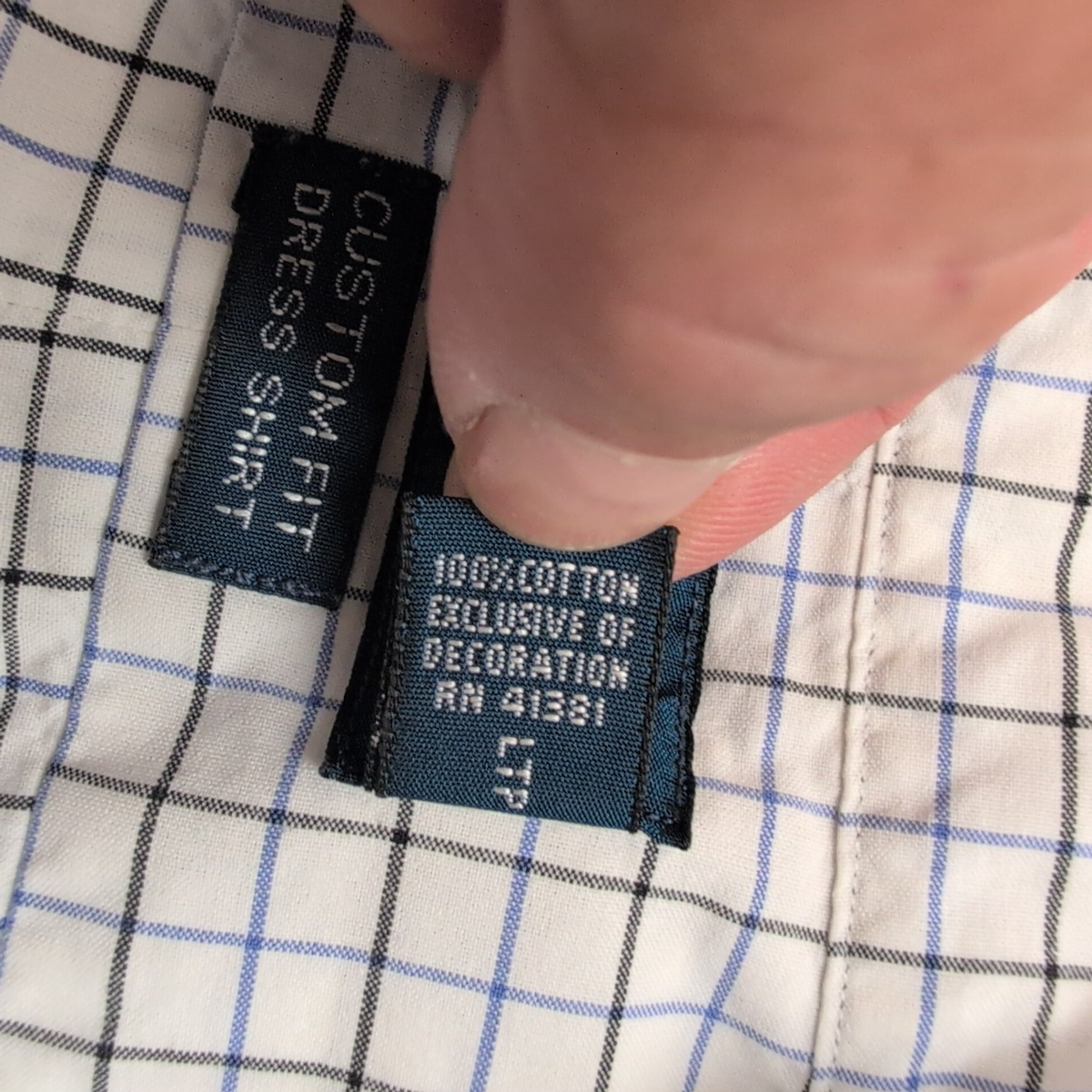 Chemise Polo Ralph Lauren XL Custom Fit Carreaux Bleu Noir Logo Coton