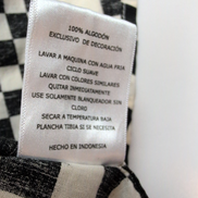 Chemise Levi's XL Noir Blanc Damier Checkerboard Logo Manches Courtes