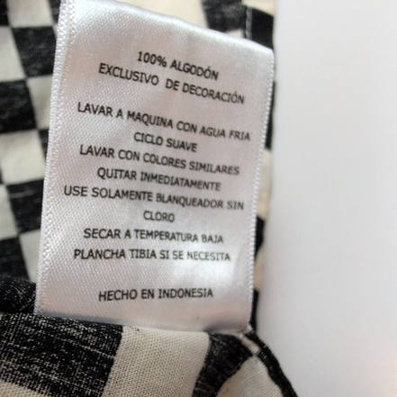 Chemise Levi's XL Noir Blanc Damier Checkerboard Logo Manches Courtes