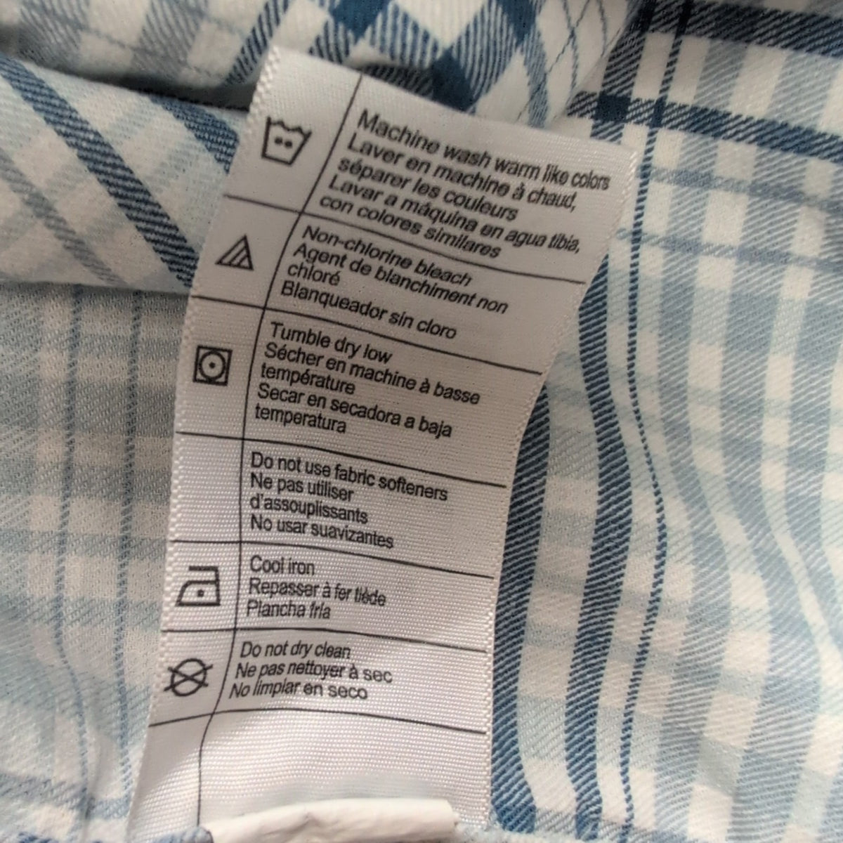 Chemise Carhartt L Relaxed Fit Carreaux Bleu Manches courtes 2 Poches Coton