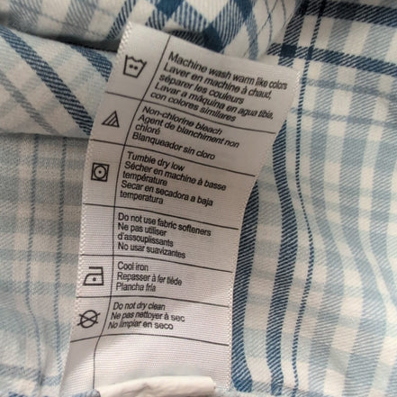 Chemise Carhartt L Relaxed Fit Carreaux Bleu Manches courtes 2 Poches Coton
