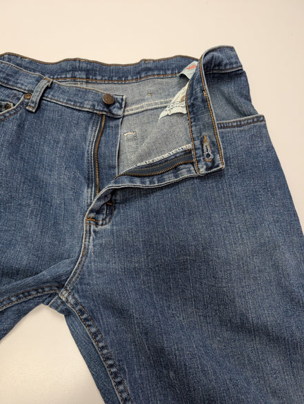 Jean Wrangler Homme Vintage Bleu W35 L29 Denim Épais Stretch Robuste Confort