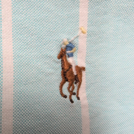 Chemise Ralph Lauren Classic Fit XL Turquoise Rayures Logo Premium