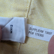 Chemise Ralph Lauren jaune uni logo marron taille L #2506