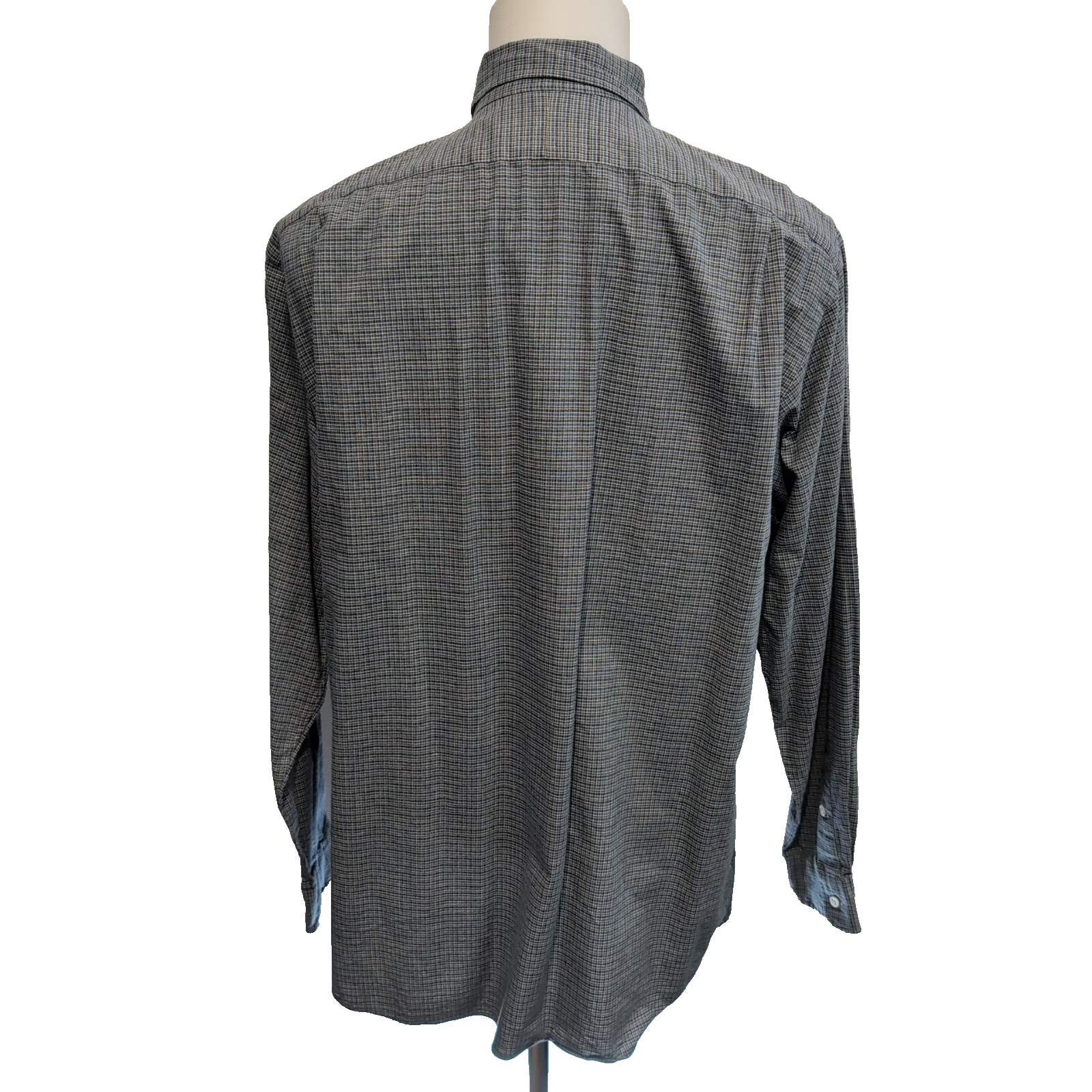 Chemise Polo Ralph Lauren Lowell Sport L Bleu Marine / Gris Carreaux Coton