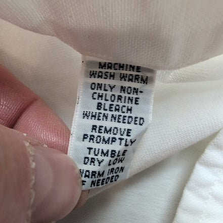 Chemise Ralph Lauren Classic Fit M Blanche Big Logo Bleu Marine N°3