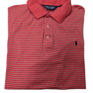 Polo manches courtes Polo Ralph Lauren Golf L rose rayures coton logo marine