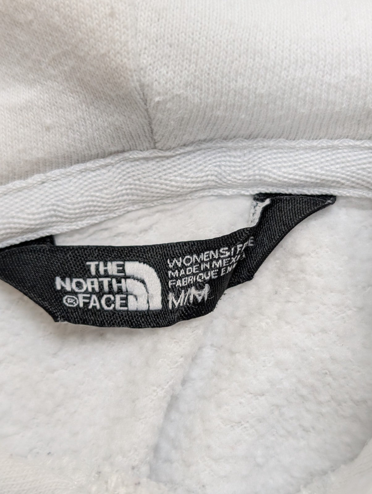 The North Face Sweat à Capuche Blanc Logo Bleu Marine - Taille M Femme
