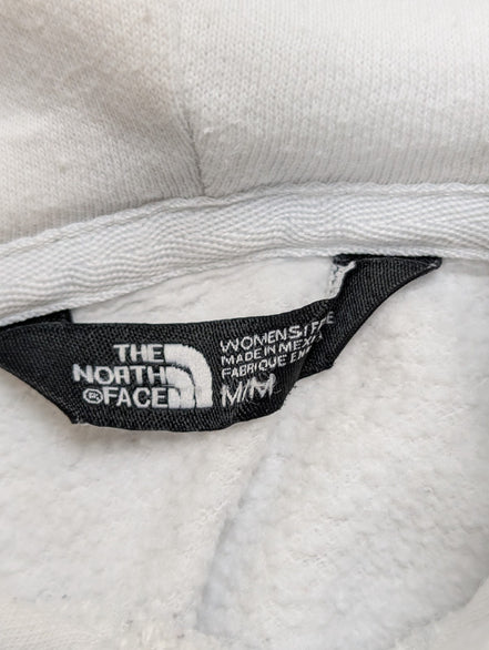 The North Face Sweat à Capuche Blanc Logo Bleu Marine - Taille M Femme