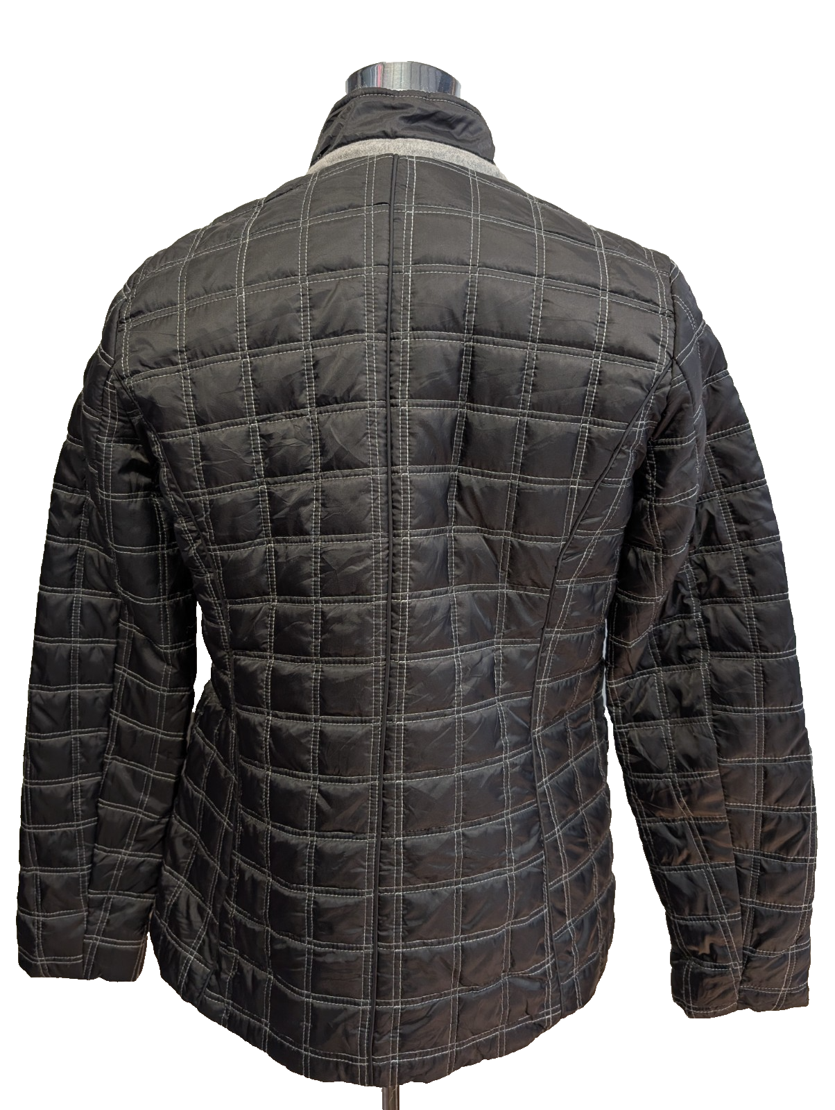 NAUTICA Veste Femme Matelassée S Gris Foncé Boutonnée Hiver Mi-Saison |323BSR