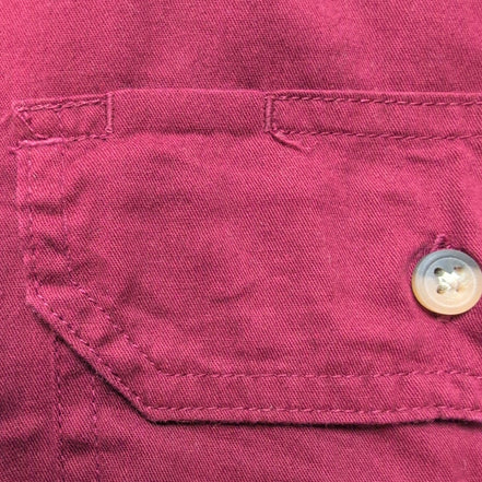 Chemise Wrangler Manche Courte Bordeaux Unie Taille 3XL Deux Poches