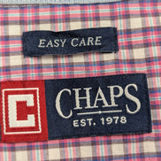 Chemise Chaps manches courtes violet à carreaux taille M #236msch