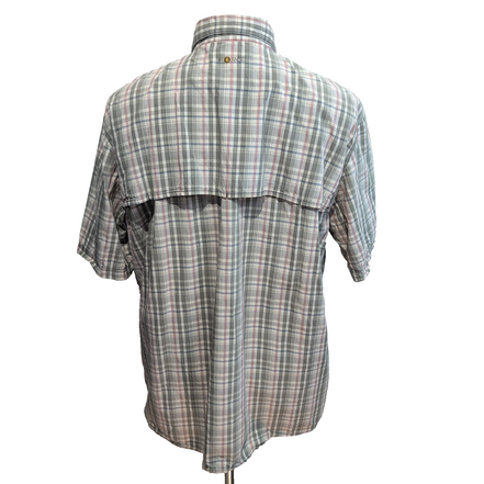 Chemise Carhartt Force XL Kaki Rouge Carreaux Manches courtes 2 Poches