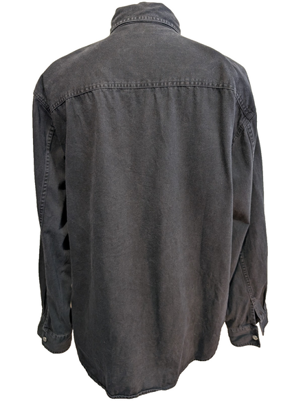Chemise LEVI'S Jean Denim Noir Manches Longues Boutons Métal - Taille XL / XXL