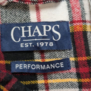 👕 CHEMISE FLANELLE PERFORMANCE CHAPS L (G) À CARREAUX ROUGE NOIR LOGO CUIR
