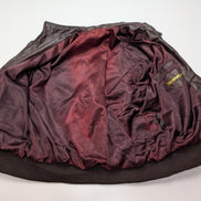 Vintage Stratojac Leather Bomber Jacket 42 Harrington Burgundy Veste Cuir |49c