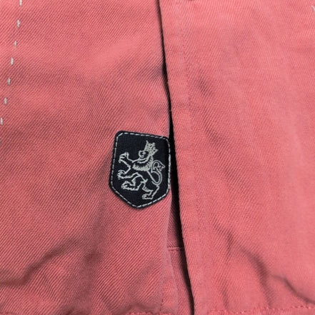 Chemise Hawaïenne Nat Nast XXL 100% Soie Rouge Grise Manches courtes