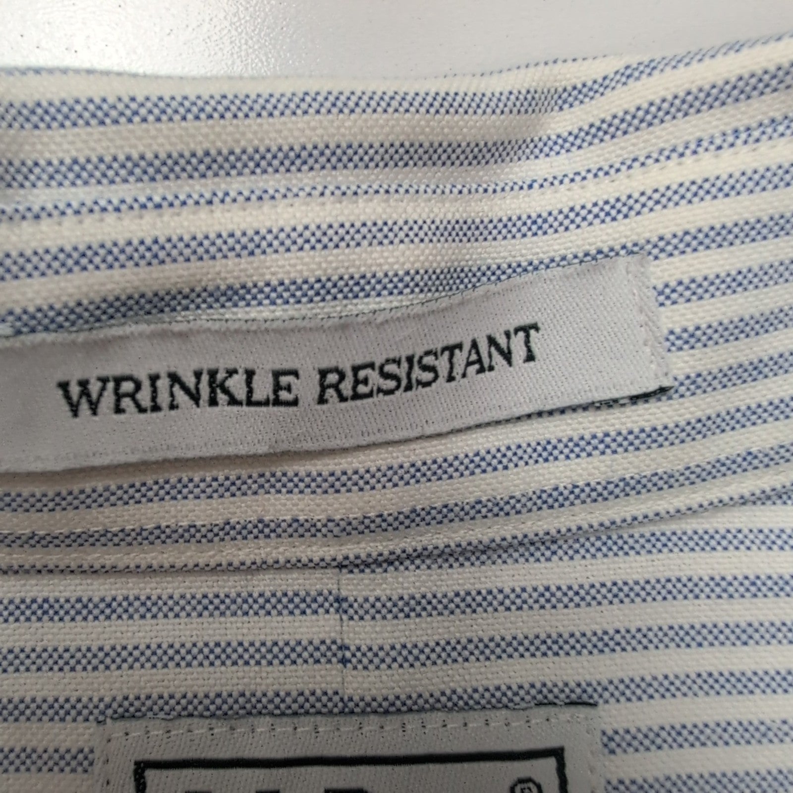 Chemise L.L. Bean Bleu à Rayures Wrinkle Resistant 1 Poche - Taille L