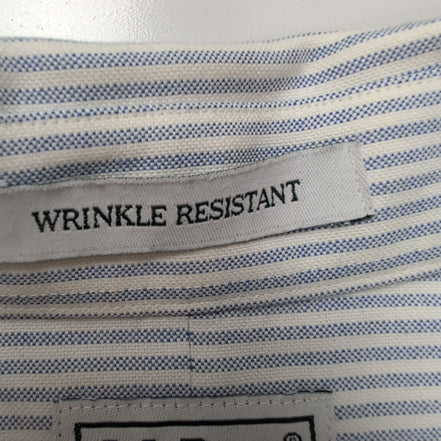 Chemise L.L. Bean Bleu à Rayures Wrinkle Resistant 1 Poche - Taille L