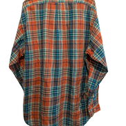 Chemise Ralph Lauren à carreaux orange et verte taille M #2657
