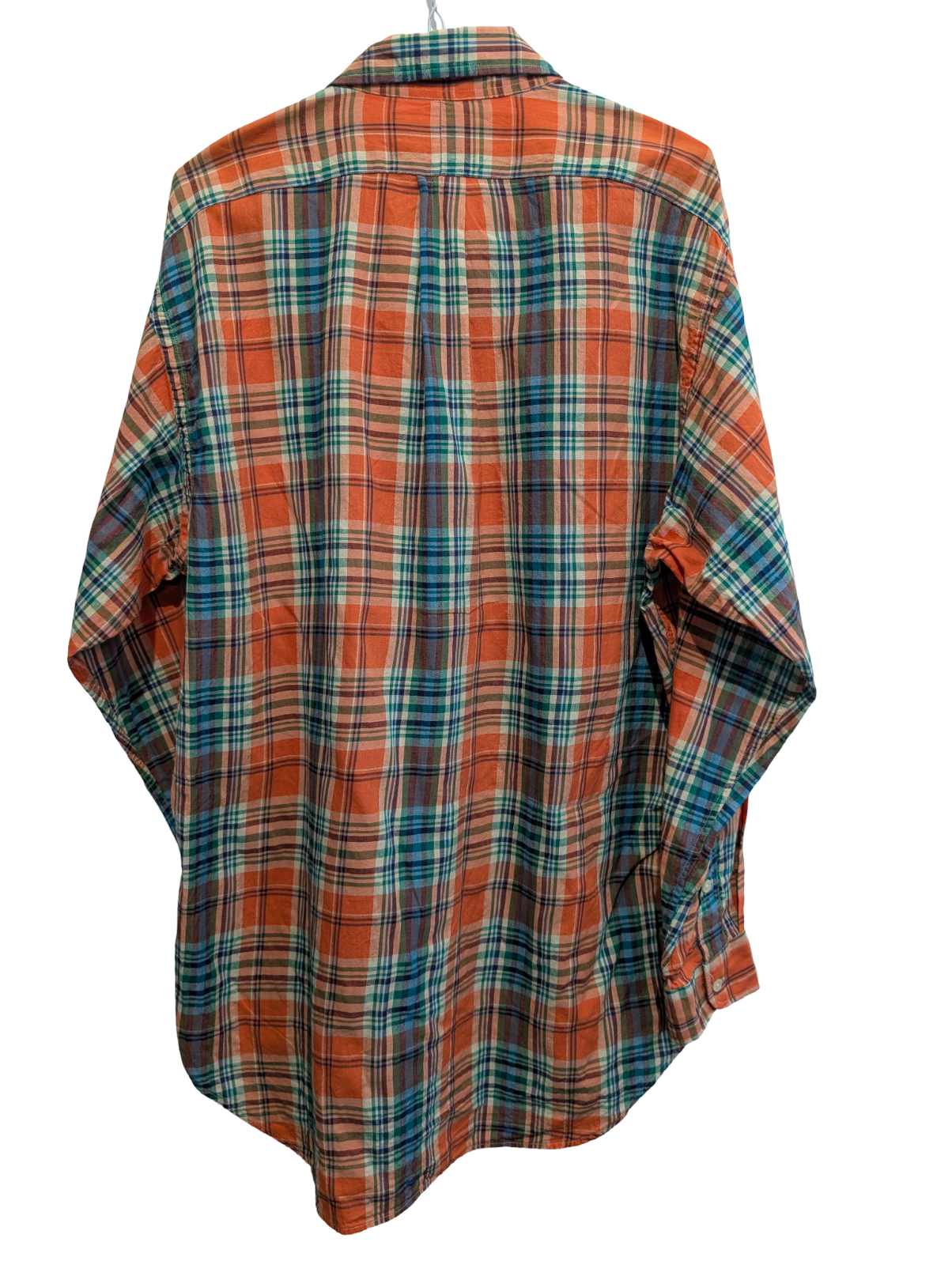Chemise Ralph Lauren à carreaux orange et verte taille M #2657