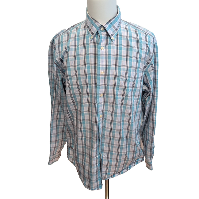 Chemise Nautica Verte À Carreaux Manches Longues Taille XL