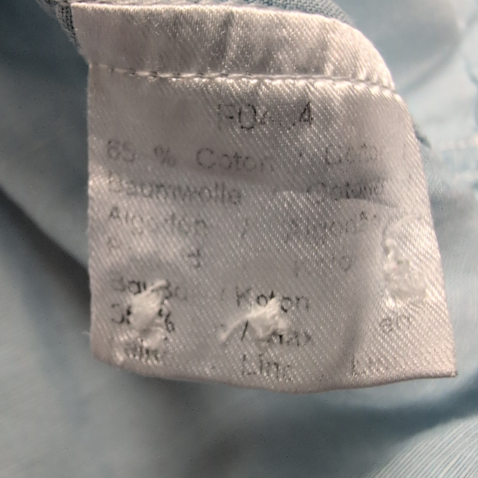 Chemise Lacoste Bleue Regular Fit 42 L Coton Lin Manches Longues