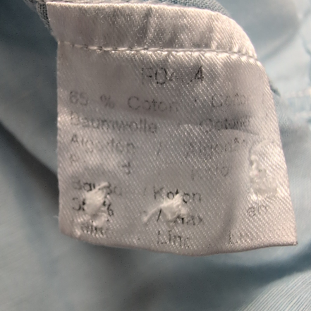 Chemise Lacoste Bleue Regular Fit 42 L Coton Lin Manches Longues