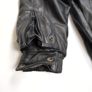 🏍️ FIRSTGEAR HEIN GERICKE Blouson Cuir Noir MOTO Biker Zippé TALL L/XL |42c
