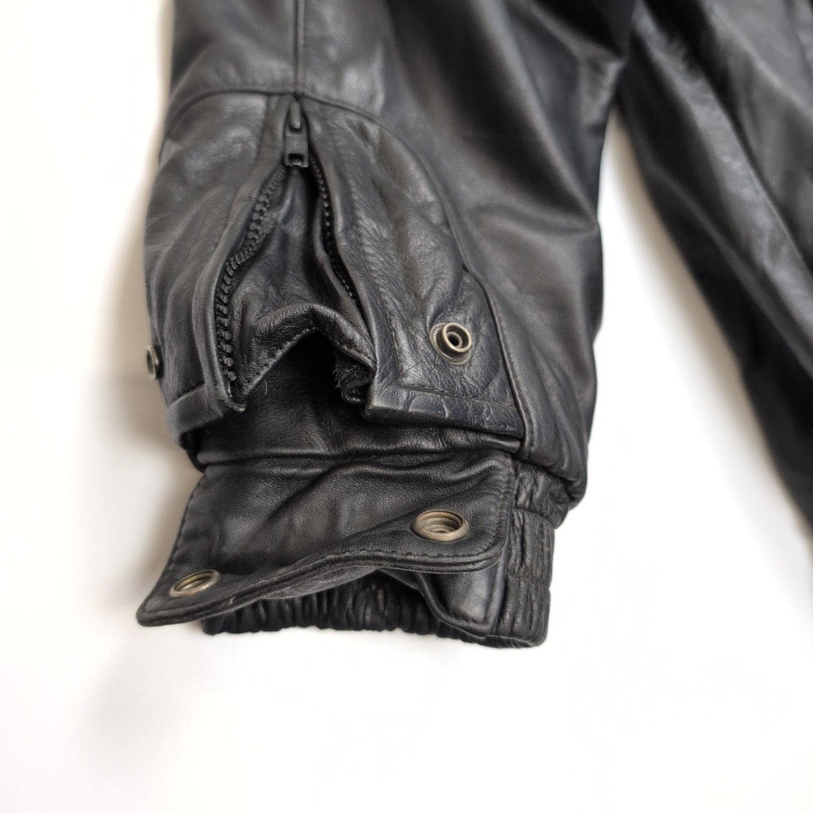🏍️ FIRSTGEAR HEIN GERICKE Blouson Cuir Noir MOTO Biker Zippé TALL L/XL |42c