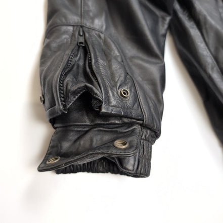 🏍️ FIRSTGEAR HEIN GERICKE Blouson Cuir Noir MOTO Biker Zippé TALL L/XL |42c