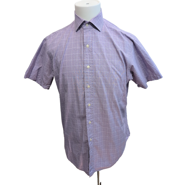 Chemise Polo Ralph Lauren Regent Classic Fit Violet Carreaux M/L manches courtes