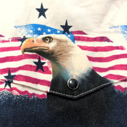 Chemise Wrangler Western M Aigle Drapeau USA Étoiles Coton Rare manches longues