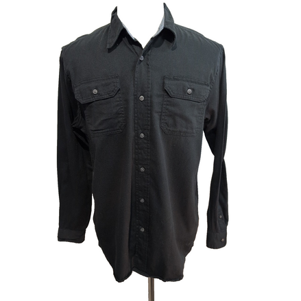 Chemise Wrangler Manches Longues Noir Profond Comfort Flex Stretch Taille M
