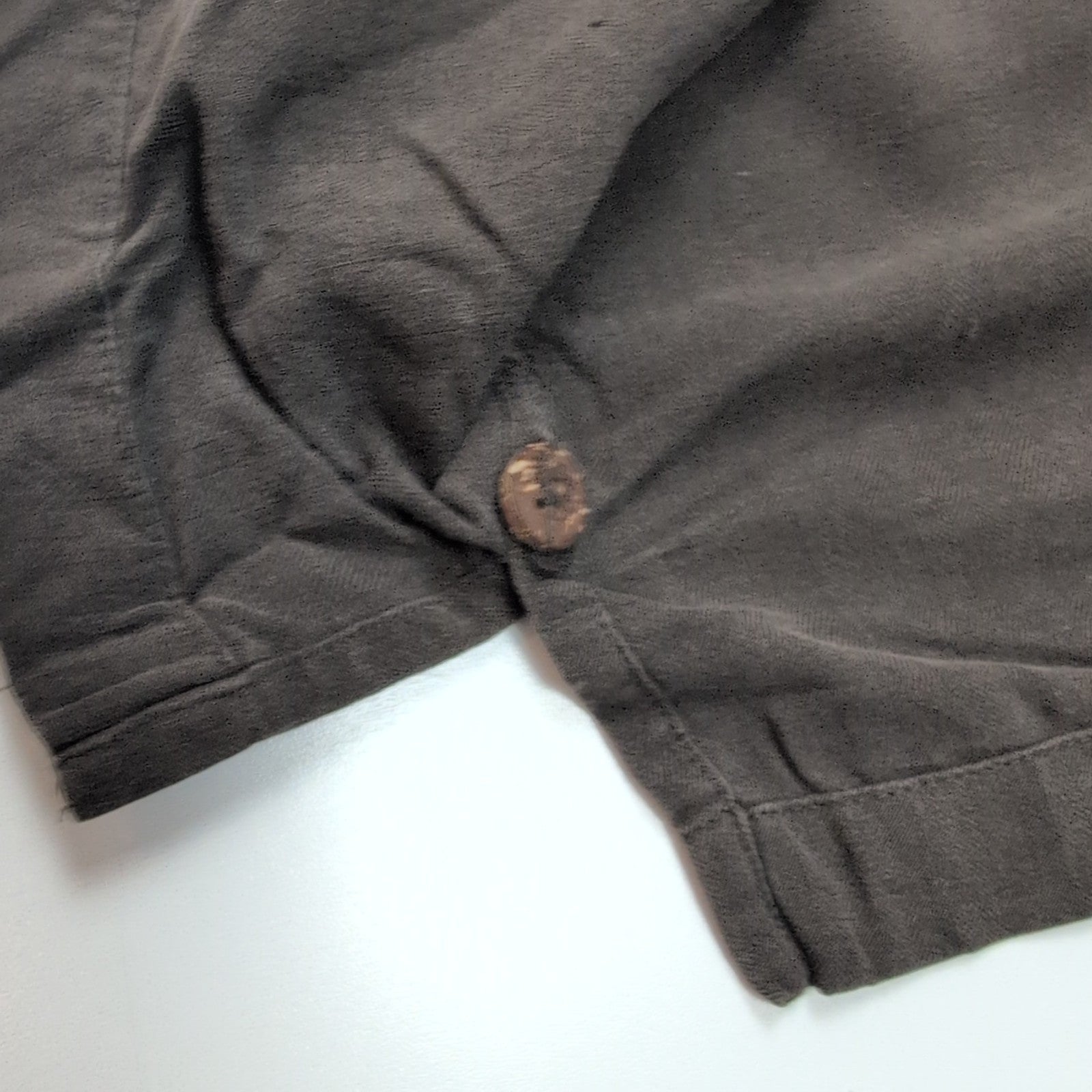 Chemise Hawaïenne Island Shores L 100% Soie Marron Cuba Panama manches courtes