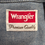 Chemise Wrangler Bleu Effet Jean Manches Courtes 2 Poches Rabat Taille XL