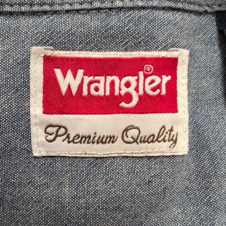 Chemise Wrangler Bleu Effet Jean Manches Courtes 2 Poches Rabat Taille XL