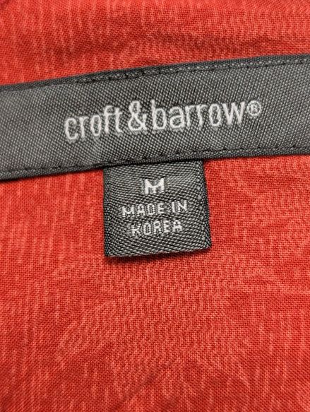 Chemise Hawaïenne Croft & Barrow 100% Rayonne - Rouge Foncé - Taille M