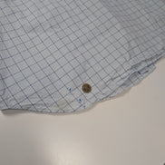 Chemise Polo Ralph Lauren Shirt XXL Carreaux Bleu Clair Blanc Col Classique